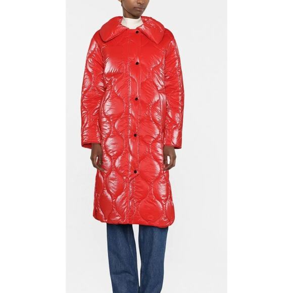 Baum Und Pferdgarten Womens Delara Quilter Puffer Winter Coat Red Size Small - Picture 1 of 10